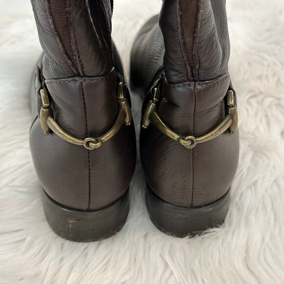 Ros Hommerson Over The Knee High Leather Boot Horsebit Flat Riding Boots, Brown - Picture 5 of 7